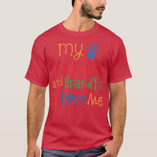 Kids Grandma And Grandpa Love Me  Grandchild Tee 