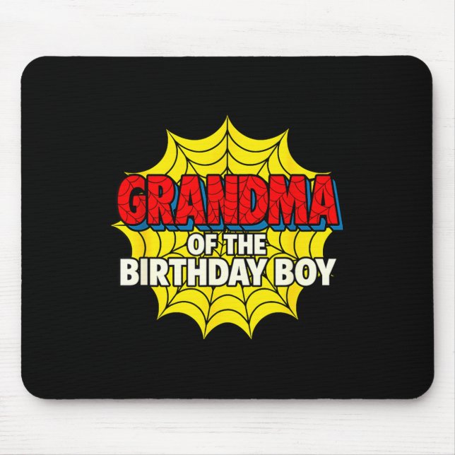 Kids Grandma Of The Birthday Boy Sder Theme Party  Mouse Mat (Front)