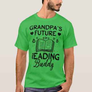 Kids Grandpa's Future Reading Buddy Kids Book Love T-Shirt