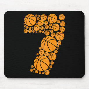 Kids Graphic Bysketbyll 7th Birthday Boys 7 Years Mouse Mat