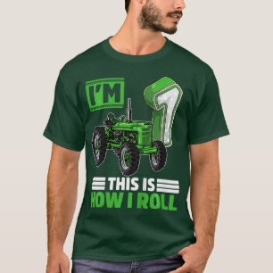 Kids Green Farm Tractor 1st Birthday Gift 1 Year T-Shirt