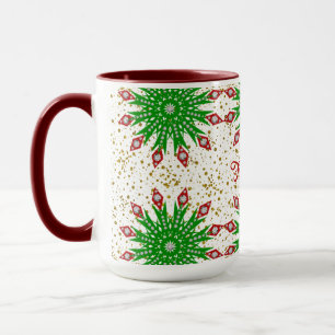 Kid's Green Snowflakes First Christmas Party Cute Mug
