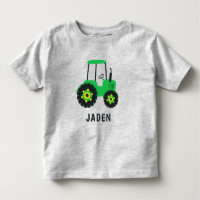 Kids Green Tractor Personalised Farm Vehicle