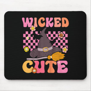 Kids Groovy Wicked Cute Witch Halloween Costume Ki Mouse Mat