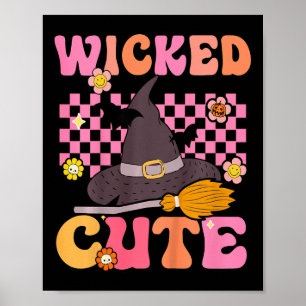 Kids Groovy Wicked Cute Witch Halloween Costume Ki Poster