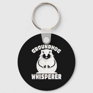 Kids Groundhog Day Boy Girl Cute Marmota Woodchuck Key Ring