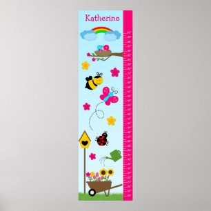 Kids Growth Chart - In the Garden