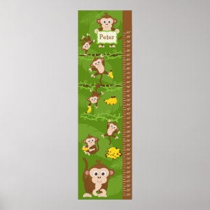 Kids Growth Chart - Monkeys