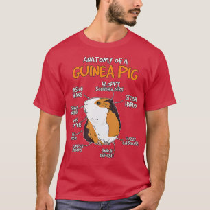 Kids Guinea Pig Gift Cavy Stuff Anatomy Of A Guine T-Shirt