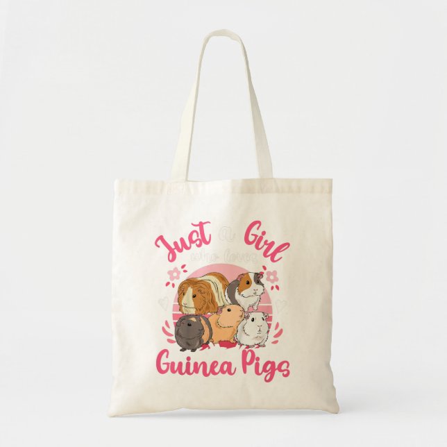 Kids Guinea Pig Just a Girl Who Loves Guinea Pigs  Tote Bag (Front)