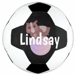 Kids Guinea Pig Monogram Name Soccer Ball