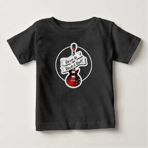 Kids Guitar Born to Rock & Roll Band Music Rocker Baby T-Shirt