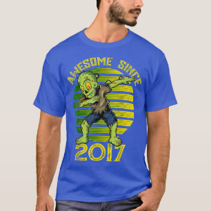Kids Halloween 5th Birthday Boy Dabbing Zombie Awe T-Shirt