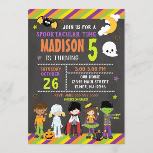 Kids Halloween Birthday Invitation