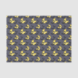 Kids Halloween Black Bats Flying Moon Night Sky Tissue Paper