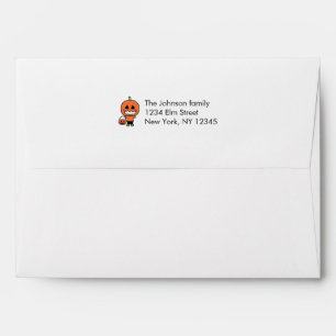 Kids Halloween Costume Matching Pattern Lined Envelopes