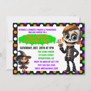 Kids Halloween Costume Party  Invitation