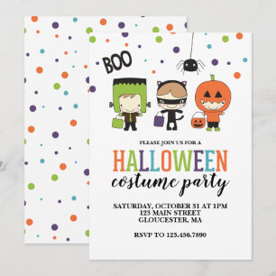 Kids Halloween Costume Party Invitation