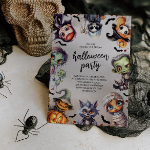 Kids Halloween Costume Party Invitation