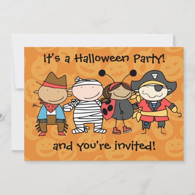 Kids Halloween Costume Party Invitation (Front)