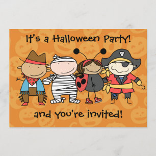 Kids Halloween Costume Party Invitation