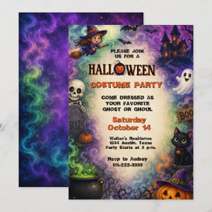 Kids Halloween Costume Party Spooky Cute Invitation