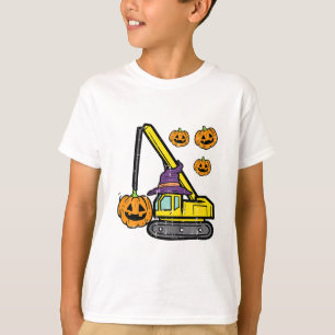 Kids Halloween Crane Construction Truck Costume To T-Shirt