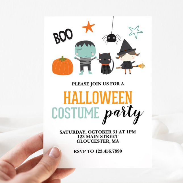 Kids Halloween Cute Costume Party Invitation (Creator Uploaded)