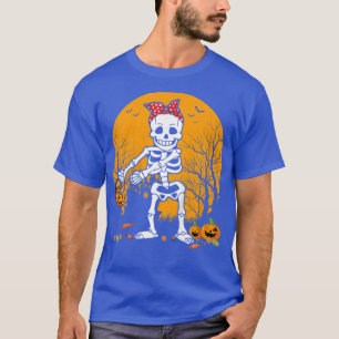Kids Halloween Dabbing Skeleton Costume Kids Girls T-Shirt