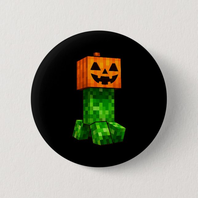 Kids Halloween Gamer Xel Jack O Lantern Pumpkin Bo 6 Cm Round Badge (Front)