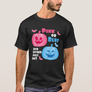Kids Halloween Gender Reveal Your Brother Loves Yo T-Shirt