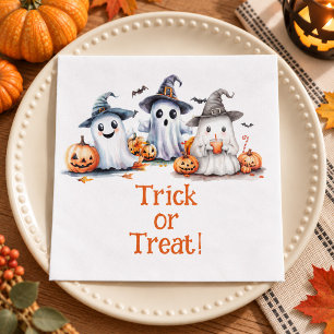 Kids' Halloween Ghosts Bats Pumpkins Party Napkins