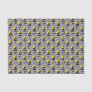 Kids Halloween Haunted House Grey Flying Bats Tissue Paper
