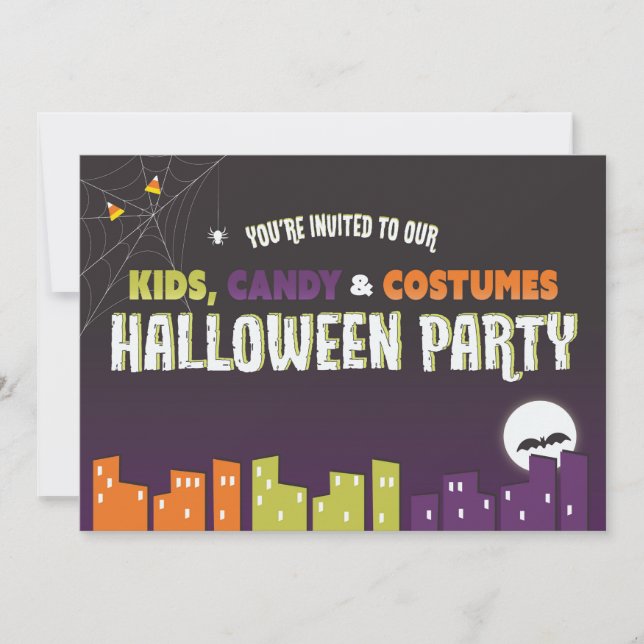 Kids Halloween Invitation (personalise) (Front)