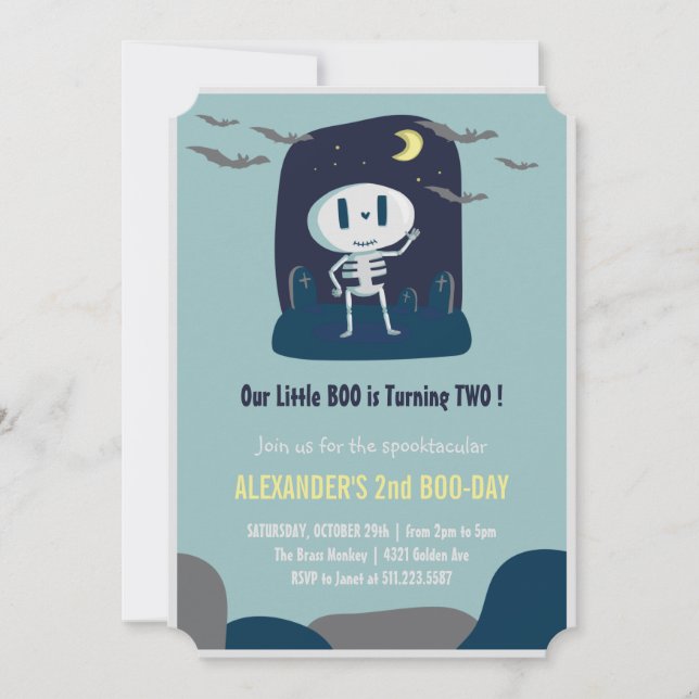 kids halloween invitations invitations october boo (Front)