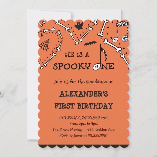 kids halloween invitations invitations spooky one (Front)