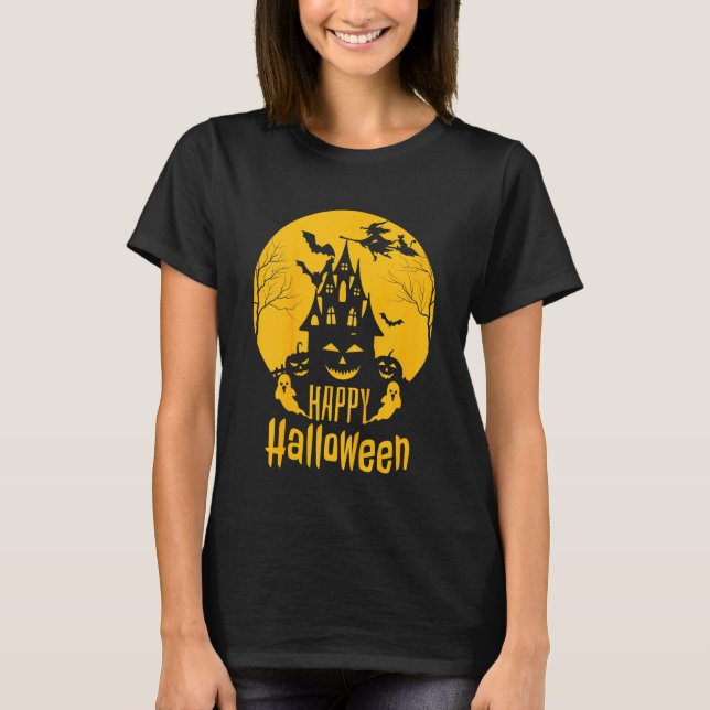 Kids Halloween Kids Motif Happy Halloween T-Shirt (Front)
