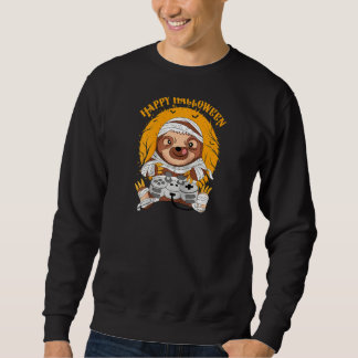 Kids Halloween Mummy Gamer Sloth Costume Toddler B Sweatshirt