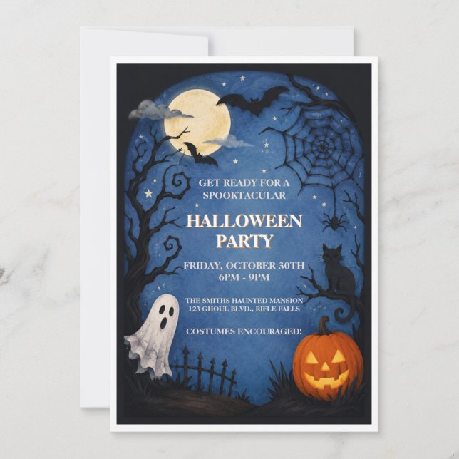 Kids Halloween Party Invitation (Front)