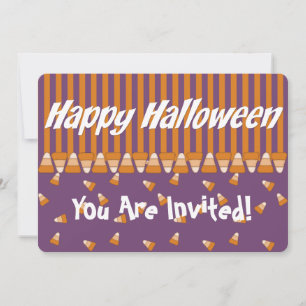 Kid's Halloween Party Invitation Candy Corn