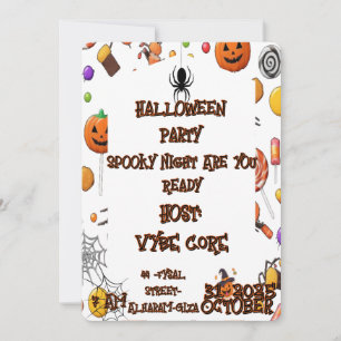Kids Halloween Party Invitation – Cute Pumpkins