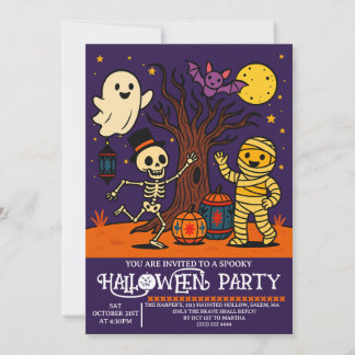 Kids Halloween Party Invitation | Halloween card
