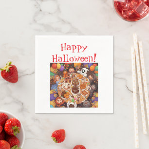 Kid's Halloween Party Napkin