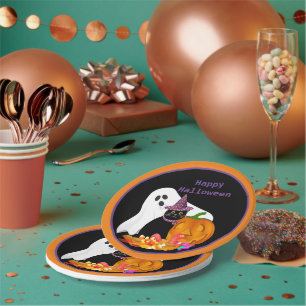 Kids Halloween Party Paper Plate