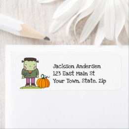 Kids Halloween Party Return Address Label