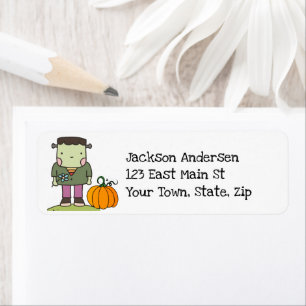 Kids Halloween Party Return Address Label