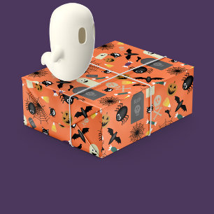 Kid's Halloween Pattern Wrapping Paper