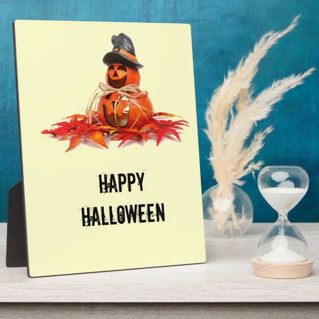 Kids Halloween Pumkins Plaque (Side)