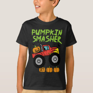 Kids Halloween Pumpkin Smasher Monster Truck Costu T-Shirt