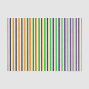 Kids Halloween Retro Colourful Vertical Stripes Tissue Paper